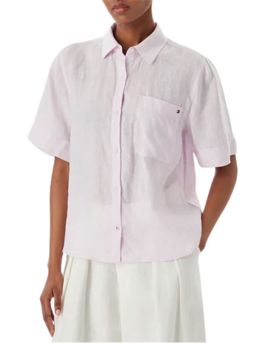 Camicia in lino a manica corta Tommy Hilfiger | WW0WW48925VQU